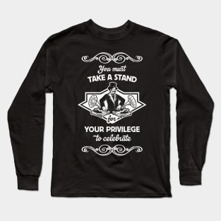 Vintage Dapper DJ: Fight For Your Right Long Sleeve T-Shirt